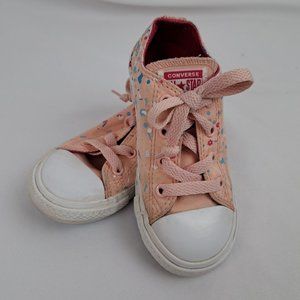 Converse Chuck Taylor All Star Size 9 Toddler Pink Birthday Confetti Sneakers